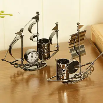 Retro Sailing Clock Metal Navigation Table Clock Desktop Vintage Pen Holder Clock Figurines Classic Home Decor High Quality
Retro Sailing Clock Metal Navigation Table Clock Desktop Vintage Pen Holder Clock Figurines Classic Home Decor High Quality