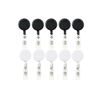 HOT-10 Pieces Retractable Badge Holder ID Badge Reel Clip on Card Holders with Alligator Clip 5 Black 5 White 
HOT-10 Pieces Retractable Badge Holder ID Badge Reel Clip on Card Holders with Alligator Clip 5 Black 5 White