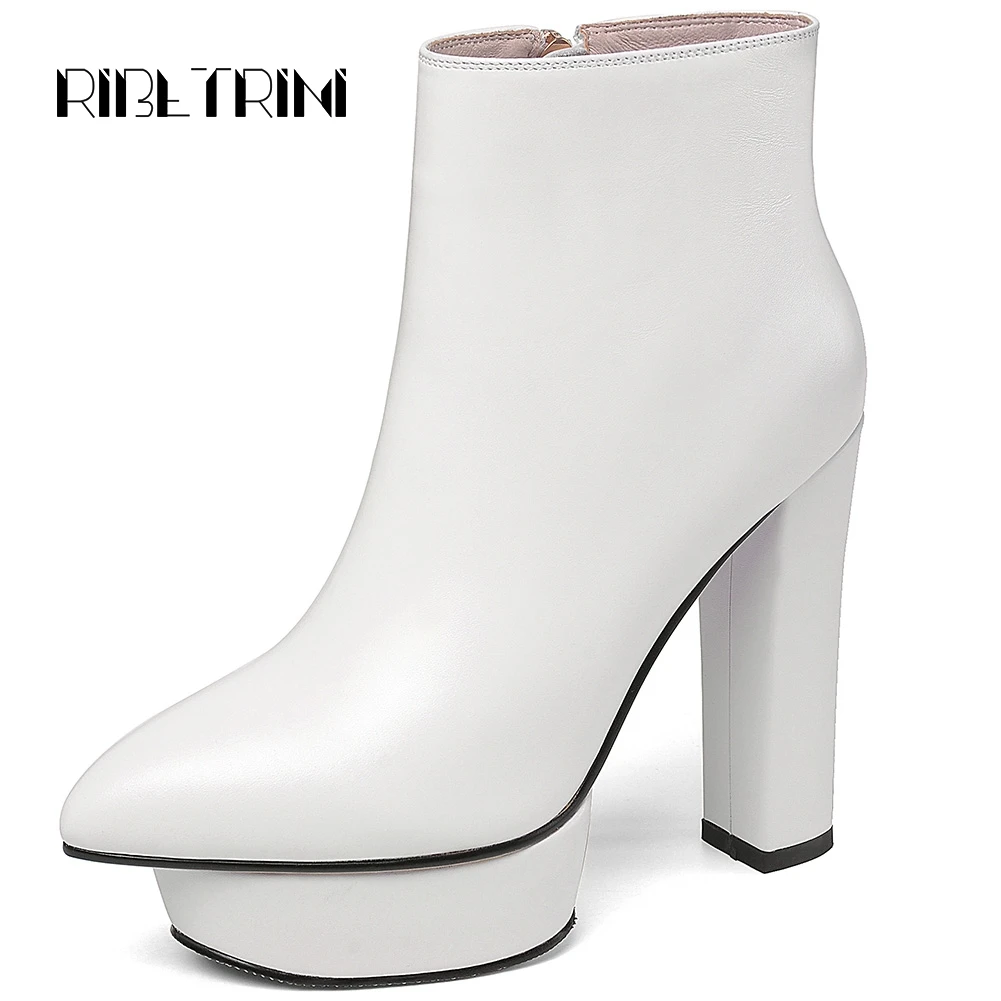 RIBETRINI Fashion Platform High Heels Ankle Boots Women Genuine Leather Shoes Boots Women Party Club Female Boots Ladies Shoes
RIBETRINI Fashion Platform High Heels Ankle Boots Women Genuine Leather Shoes Boots Women Party Club Female Boots Ladies Shoes