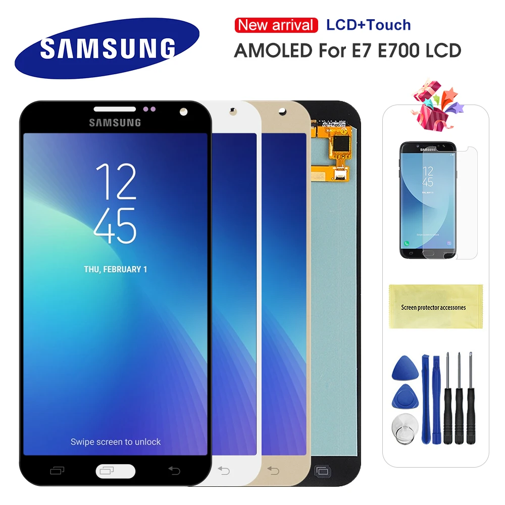 Original Super AMOLED LCD For Samsung Galaxy E7 E700 E700F E7000 E7009 LCD Display Touch Screen Digitizer Assembly Replacement
Original Super AMOLED LCD For Samsung Galaxy E7 E700 E700F E7000 E7009 LCD Display Touch Screen Digitizer Assembly Replacement