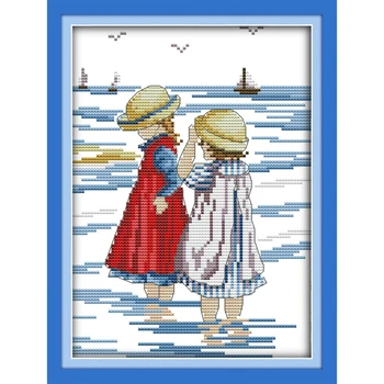 Everlasting Love Sisters On The Beach Chinese Cross Stitch Kits Ecological Cotton Stamped DIY Gift Wedding Decoration For Home
Everlasting Love Sisters On The Beach Chinese Cross Stitch Kits Ecological Cotton Stamped DIY Gift Wedding Decoration For Home