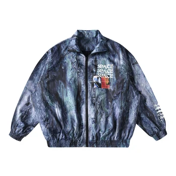 Spring autumn Hip Hop Tie dye Embroidery Baseball Jackets Men and Women 2020 Harajuku Streewear Loose Tops Track Jacket Oversize
Spring autumn Hip Hop Tie dye Embroidery Baseball Jackets Men and Women 2020 Harajuku Streewear Loose Tops Track Jacket Oversize