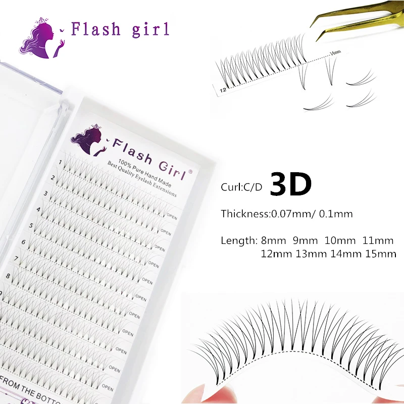 Free Shipping Flash Girl 3D Short Stem Professional Premade Fan Eyelashes Extension 100% Handmade Individual Eyelashes Extension
Free Shipping Flash Girl 3D Short Stem Professional Premade Fan Eyelashes Extension 100% Handmade Individual Eyelashes Extension