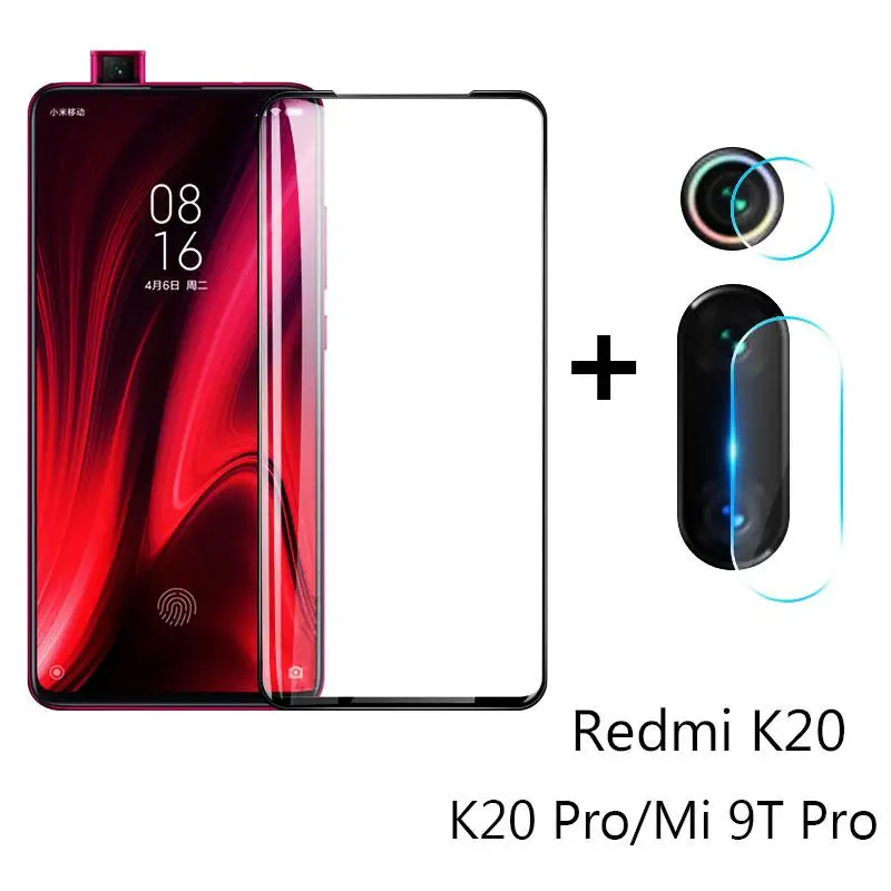 2 в 1 Защитное стекло для Xiaomi mi 9T K20 Pro защита экрана камеры Защитная пленка