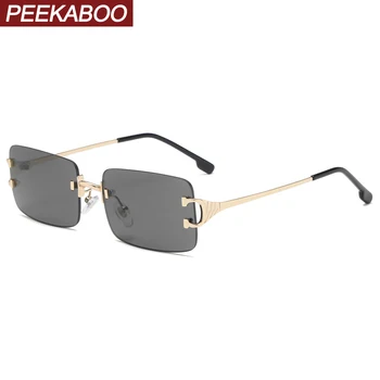 Peekaboo men retro sunglasses rimless metal silver gold square sun glasses for women uv400 green frameless rectangular hot sale
Peekaboo men retro sunglasses rimless metal silver gold square sun glasses for women uv400 green frameless rectangular hot sale
