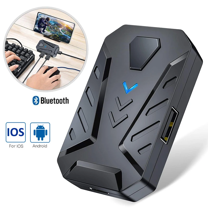 Plug and Play Bluetooth PUBG контроллер геймпад Мобильная клавиатура мышь конвертер адаптер