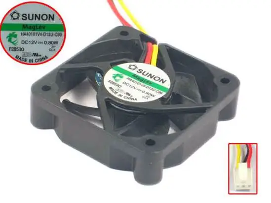 SUNON HA40101V4-D13U-C99 DC 12V 0,80 W 40x40x10mm вентилятор охлаждения сервера
SUNON HA40101V4-D13U-C99 DC 12V 0,80 W 40x40x10mm вентилятор охлаждения сервера