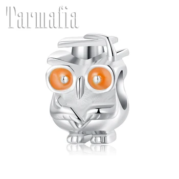 100% Real 925 Sterling Silver DIY Wisdom Doctor Owl yellow Enamel fine bead Jewelry Fit Original Women Charms Bracelets making 
100% Real 925 Sterling Silver DIY Wisdom Doctor Owl yellow Enamel fine bead Jewelry Fit Original Women Charms Bracelets making