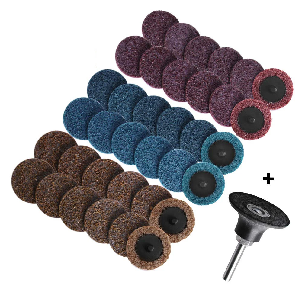 36Pcs Sanding Discs with Holder Surface Conditioning Discs for Strip Grind Polish Burr Finish Rust Paint Removal
36Pcs Sanding Discs with Holder Surface Conditioning Discs for Strip Grind Polish Burr Finish Rust Paint Removal