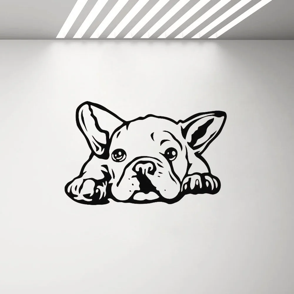 Фото Bulldog Vinyl Wall Decal Living Room Decor Puppy Art Stickers Window Tattoo Dog Grooming Salon Decoration Poster 3156 | Дом и сад