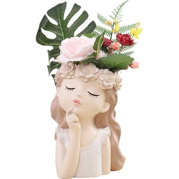 Cute Girl Succulent Planters Resin Flower Pot Nordic Vase For Home Tabletop Decor Different Styles Flower Pot
Cute Girl Succulent Planters Resin Flower Pot Nordic Vase For Home Tabletop Decor Different Styles Flower Pot
