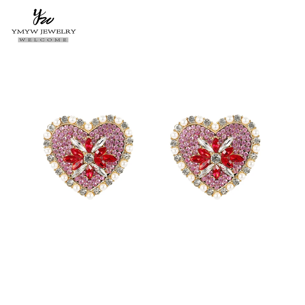 YMYW 2019 Fashion Heart Shape Glass Crystal Rhinestone Pendant Earrings Geometric Statement Charm Earrings For Women's Jewelry 
YMYW 2019 Fashion Heart Shape Glass Crystal Rhinestone Pendant Earrings Geometric Statement Charm Earrings For Women's Jewelry