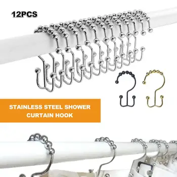 12pcs Rustproof Shower Curtain Rings, Stainless Steel Heavy Duty Roller Double Glide Shower Hooks for Bathroom Shower Rods
12pcs Rustproof Shower Curtain Rings, Stainless Steel Heavy Duty Roller Double Glide Shower Hooks for Bathroom Shower Rods