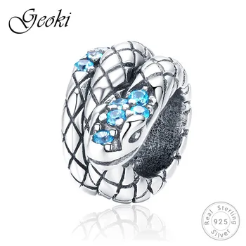Geoki Jewelry Making Punk Snake Charms fit Pandora Bracelet 925 Sterling Silver Blue CZ Retro Animal Charms for Pendant Necklace
Geoki Jewelry Making Punk Snake Charms fit Pandora Bracelet 925 Sterling Silver Blue CZ Retro Animal Charms for Pendant Necklace
