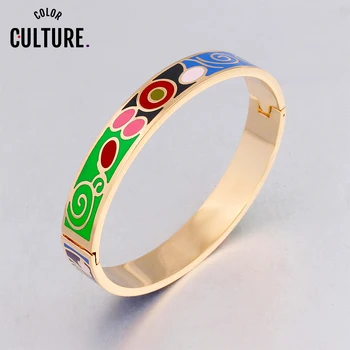 Top Quality Steel Bangle Bangles Bracelet For Women Gold Couples Bangle Ethnic Colorful Enamel Jewelry Vintage Fashion Jewel
Top Quality Steel Bangle Bangles Bracelet For Women Gold Couples Bangle Ethnic Colorful Enamel Jewelry Vintage Fashion Jewel