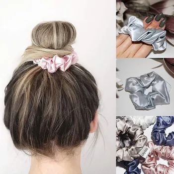 Solid Color Silk Satin Hair Band Suitable For Women's Ponytail 50pcs Elastic Hair Bands Ponytail Holder Rubber Band Hair Dresser
Solid Color Silk Satin Hair Band Suitable For Women's Ponytail 50pcs Elastic Hair Bands Ponytail Holder Rubber Band Hair Dresser