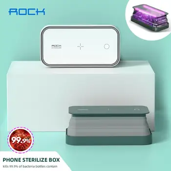 ROCK Phone Sterilizer 5V UV Disinfection Box Multifunctional Ultraviolet Disinfector with Wireless Charge for Phone Mask Hygiene
ROCK Phone Sterilizer 5V UV Disinfection Box Multifunctional Ultraviolet Disinfector with Wireless Charge for Phone Mask Hygiene