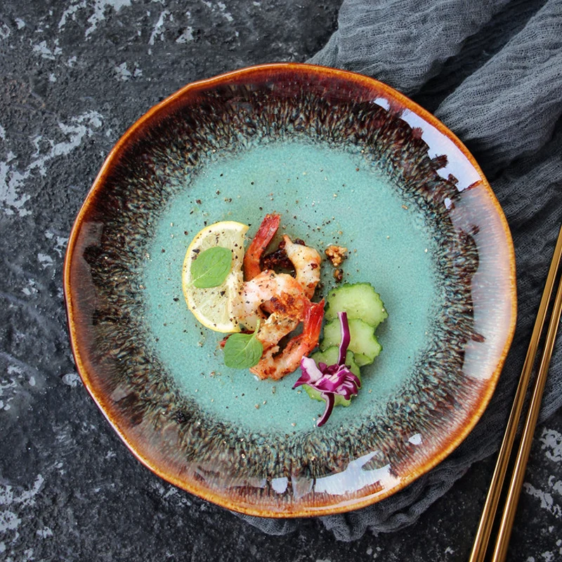 European kiln change ceramic plate Western plate pasta Steak Salad Snack Cake Plates home dish and plate Porcelain Tableware
European kiln change ceramic plate Western plate pasta Steak Salad Snack Cake Plates home dish and plate Porcelain Tableware
