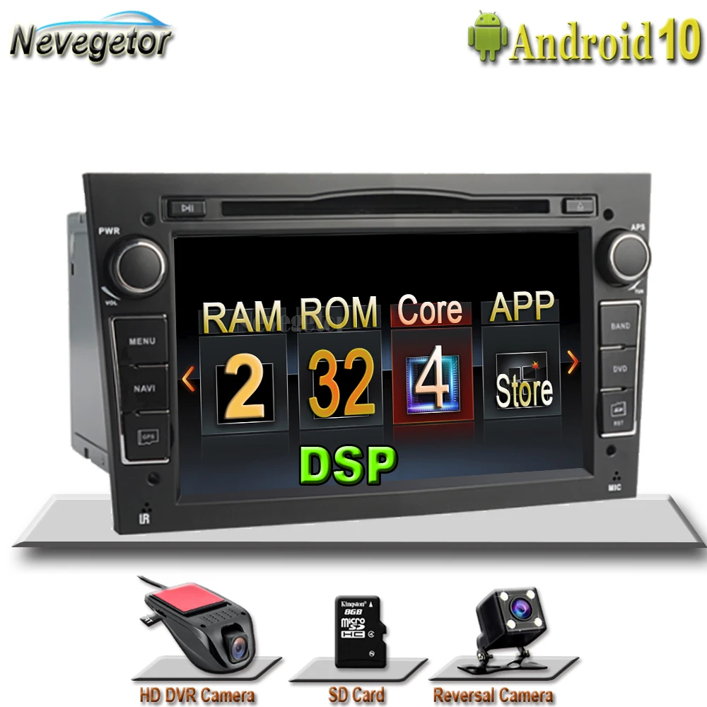 Бесплатная доставка автомобильный DVD плеер на Android 10 с GPS навигацией для OPEL Astra H