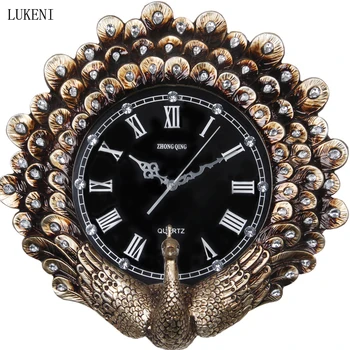 European Retro Style Living Room Creative Wall Clock Peacock Diamond Personality Wall Clock Fashion Silent Quartz Clock
European Retro Style Living Room Creative Wall Clock Peacock Diamond Personality Wall Clock Fashion Silent Quartz Clock