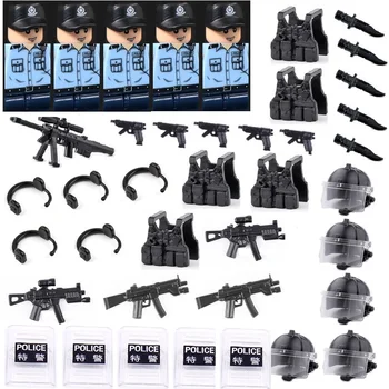 Hong Kong City Police Military MOC Building Blocks City SWAT Team Technic For Children weapons playmobil figures Brick mini toys
Hong Kong City Police Military MOC Building Blocks City SWAT Team Technic For Children weapons playmobil figures Brick mini toys