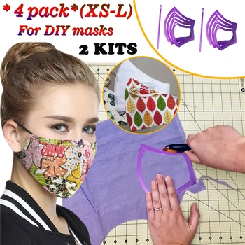 2 Sets XS-L Size Mask Templates Reusable Custom DIY Mask Making Template 4PCS Template Set Adults Sewing Accessories J60
2 Sets XS-L Size Mask Templates Reusable Custom DIY Mask Making Template 4PCS Template Set Adults Sewing Accessories J60