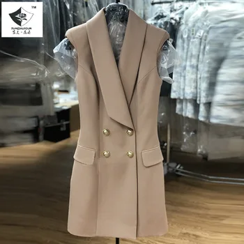 EUR&USA Foreign 2020 Light Luxury Business Wear Double-breasted Green Fruit Collar Lion Buckle Thick Shoulder Dress Suit Skirt
EUR&USA Foreign 2020 Light Luxury Business Wear Double-breasted Green Fruit Collar Lion Buckle Thick Shoulder Dress Suit Skirt
