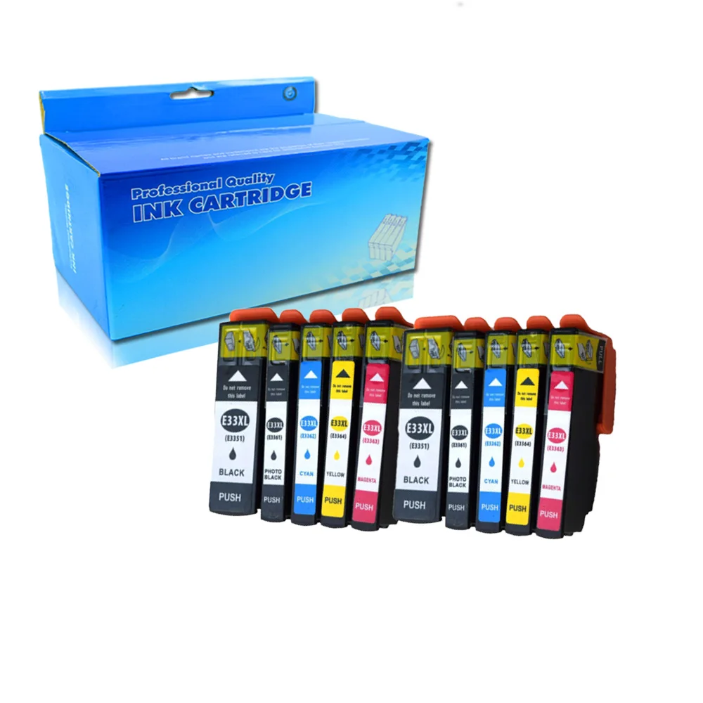 Картриджи чернильные 10PK T3357 T33XL, совместимые с Epson зеркальные принтеры T3357 T3351 T3361 T3362 T3363 T3364
Картриджи чернильные 10PK T3357 T33XL, совместимые с Epson зеркальные принтеры T3357 T3351 T3361 T3362 T3363 T3364