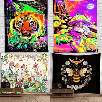 Psychedelic Skull Tapestry Wall Hanging Mushroom Throw Rug Elf Beach Towel Clown Bedroom Curtain Blanket Tiger Room Decoration
Psychedelic Skull Tapestry Wall Hanging Mushroom Throw Rug Elf Beach Towel Clown Bedroom Curtain Blanket Tiger Room Decoration