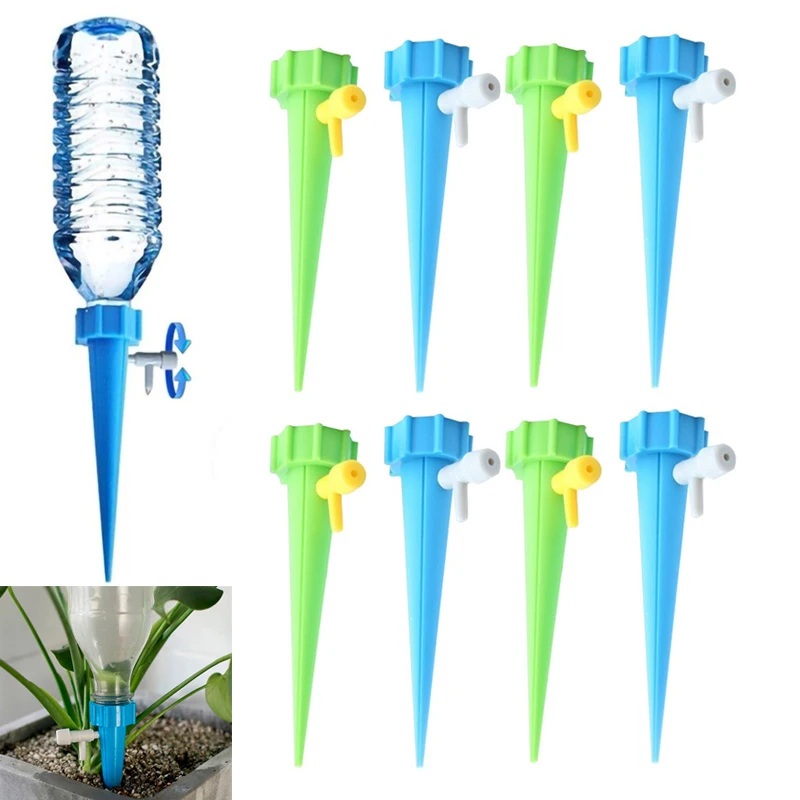 4 Pcs Creative Automatic Watering Irrigating Device Adjustable Spike Sprinkler Garden Flowerpot Plants Pointed Dripping | Дом и сад