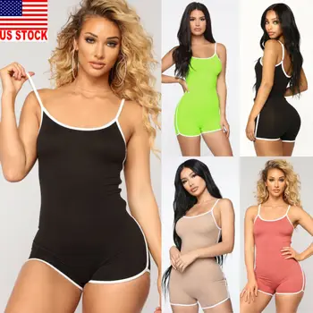 Women Sleeveless Strap Playsuit One-piece Holiday Shorts Bodycon Biker Shorts Sports Running Casual Summer Beach Mini Jumpsuit
Women Sleeveless Strap Playsuit One-piece Holiday Shorts Bodycon Biker Shorts Sports Running Casual Summer Beach Mini Jumpsuit