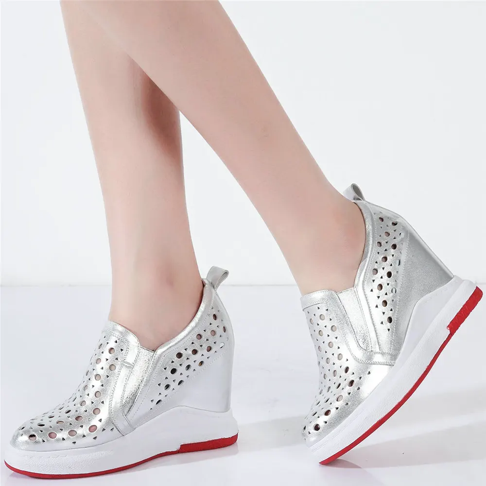 Summer Fashion Sneakers Women Genuine Leather Wedges High Heel Ankle Boots Female Breathable Round Toe Platform Oxfords Shoes
Summer Fashion Sneakers Women Genuine Leather Wedges High Heel Ankle Boots Female Breathable Round Toe Platform Oxfords Shoes