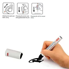 1 Pc Permanente Verf Marker Pen Vette Waterdichte Zwarte Pen Voor Tyre Markers Sneldrogend Handtekening Pen Kantoorbenodigdheden(China)