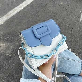 2020 Summer Fashion Contrast Color PU Leather Small Shoulder Messenger Crossbody Bags Acrylic Chain Lady Travel Handbags And Bag
2020 Summer Fashion Contrast Color PU Leather Small Shoulder Messenger Crossbody Bags Acrylic Chain Lady Travel Handbags And Bag