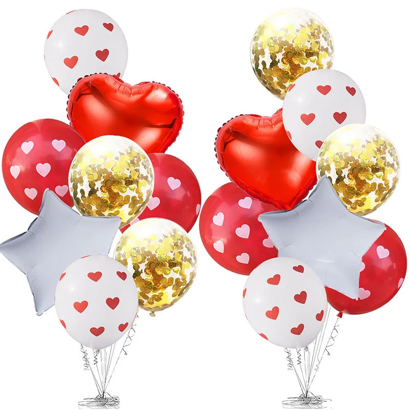 Надувной шар в виде сердца гелиевый для украшения свадьбы Дня Святого Валентина