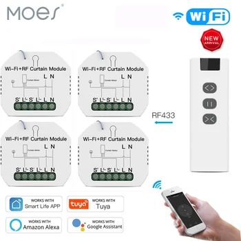 WiFi RF Smart Curtain Module Switch for Electric Roller Shutter Motor Tuya Wireless Remote Control Work with Alexa Google Home
WiFi RF Smart Curtain Module Switch for Electric Roller Shutter Motor Tuya Wireless Remote Control Work with Alexa Google Home