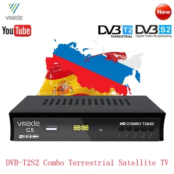 HD Digital Terrestrial Satellite TV Receiver DVB-T2 DVB-S2 Support Fully 1080P AC3 Audio Cccam Bisskey Combo IPTV TV Set-Top Box
HD Digital Terrestrial Satellite TV Receiver DVB-T2 DVB-S2 Support Fully 1080P AC3 Audio Cccam Bisskey Combo IPTV TV Set-Top Box