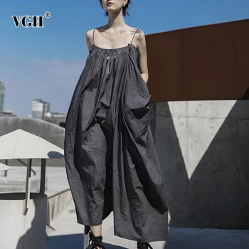 VGH Vintage Loose Women Dress Square Collar Sleeveless Spaghetti Strap High Waist Casual Dresses For Female Clothing 2020 Spring 
VGH Vintage Loose Women Dress Square Collar Sleeveless Spaghetti Strap High Waist Casual Dresses For Female Clothing 2020 Spring
