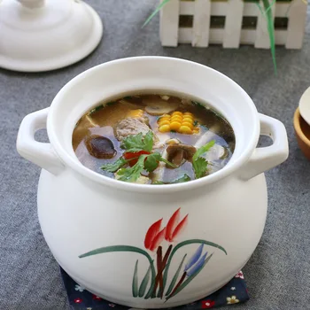 Domestic Ceramic Casserole Soup Stone Pot Rice Noodle Soup Pot White Orchid Pot High Temperature Resistant Casserole Cookware
Domestic Ceramic Casserole Soup Stone Pot Rice Noodle Soup Pot White Orchid Pot High Temperature Resistant Casserole Cookware