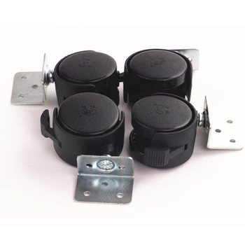 4PCS/Set Black Plastic 40mm Replacement Angle Brake Swivel Casters Office Chair Wheels Furniture Hardware Rolling Roller Caster
4PCS/Set Black Plastic 40mm Replacement Angle Brake Swivel Casters Office Chair Wheels Furniture Hardware Rolling Roller Caster