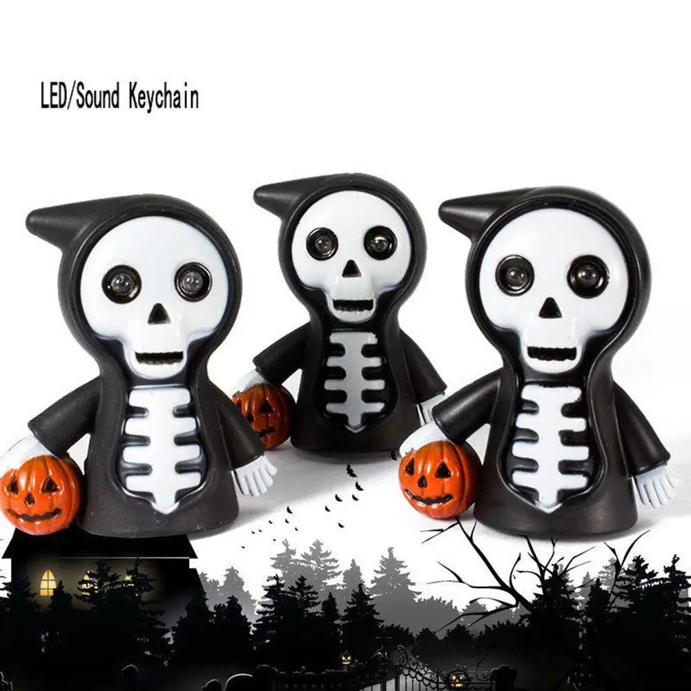 None Halloween Scary Skull LED Light & Sound Key Ring Keychain Death Ghost Luminous Horror Skeleton Key Chain
None Halloween Scary Skull LED Light & Sound Key Ring Keychain Death Ghost Luminous Horror Skeleton Key Chain