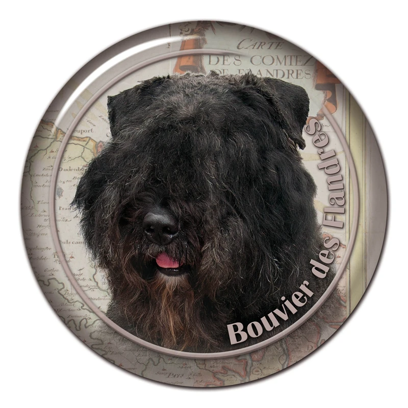 

S30462# 13CM/15CM/17CM PVC Decal Bouvier Des Flandres Dog V2 Car Sticker Waterproof for Bumper Rear Window Laptop Toilet