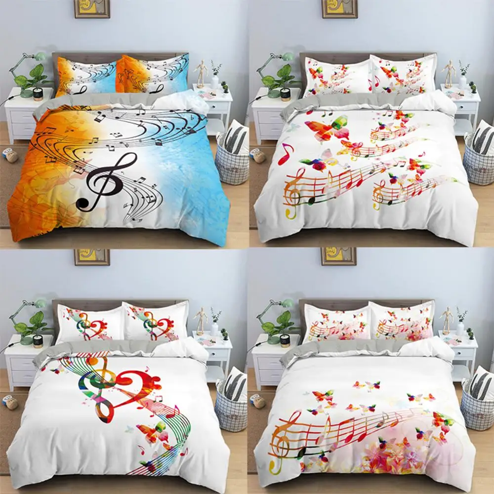 2/3pcs 3D Musical Note Bedding Set Colorful Duvet Cover European size King Queen Quilt Cover Comforter Cover For Kids Girls Bed
2/3pcs 3D Musical Note Bedding Set Colorful Duvet Cover European size King Queen Quilt Cover Comforter Cover For Kids Girls Bed