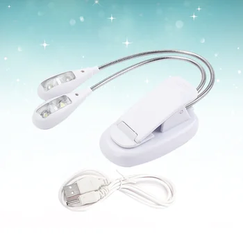 LED Reading Lamp Dual Arms 2 LEDs Flexible Book Sheet Music Stand Light Reading Light Student Dormitory Lights with Clip(White,w
LED Reading Lamp Dual Arms 2 LEDs Flexible Book Sheet Music Stand Light Reading Light Student Dormitory Lights with Clip(White,w