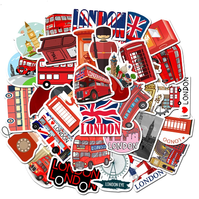 50PCS Waterproof London Red Bus Telephone Booth PVC Stickers for Laptop Motorcycle Skateboard Luggage Decal Toy Vsco Sticker
50PCS Waterproof London Red Bus Telephone Booth PVC Stickers for Laptop Motorcycle Skateboard Luggage Decal Toy Vsco Sticker