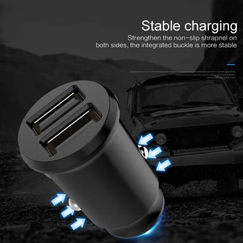 1Pcs New Car Charger Mini Dual USB 12v Lighter Socket Adapter fast charging Dual USB Car accessories Car styling
1Pcs New Car Charger Mini Dual USB 12v Lighter Socket Adapter fast charging Dual USB Car accessories Car styling