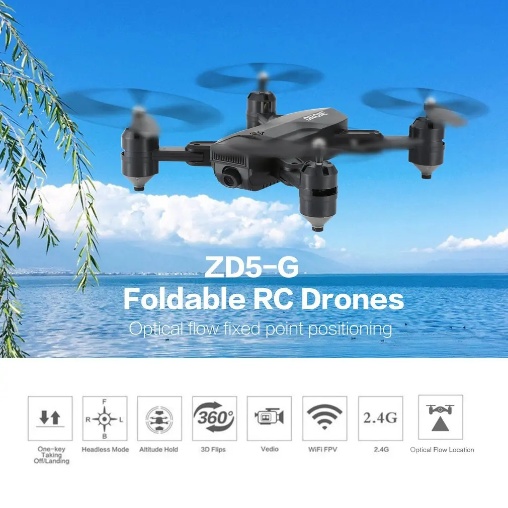 ZD5-G GPS 1080P Folding Drone with Dual Camera Gesture Photo Remote Control Toy Machine Headless Mode Optical Flow Positioning
ZD5-G GPS 1080P Folding Drone with Dual Camera Gesture Photo Remote Control Toy Machine Headless Mode Optical Flow Positioning