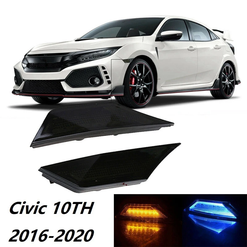2 шт. ДХО-лампа для указателя поворота Honda Civic 10 2016-2020 33800-TBA-A02 33850-TBA-A02 | Автомобили и