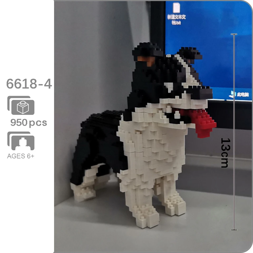 BS Pet Animal Border Collie Black Dog Building Blocks DIY 3D Model Mini Diamond Blocks Bricks Assembly Toy for Boy Gifts 950pcs
BS Pet Animal Border Collie Black Dog Building Blocks DIY 3D Model Mini Diamond Blocks Bricks Assembly Toy for Boy Gifts 950pcs