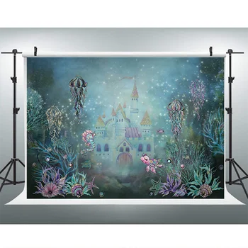 Underwater World Castle Newborn Baby Kids Photography Background Jellyfish Sea Turtle Children Backgrounds for Photo Studio
Underwater World Castle Newborn Baby Kids Photography Background Jellyfish Sea Turtle Children Backgrounds for Photo Studio